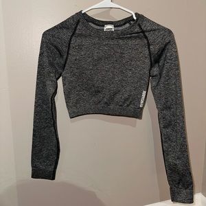 Gymshark Adapt Marl Seamless Long Sleeve Crop Top